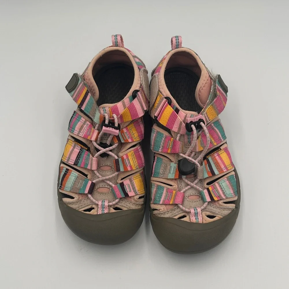 Keen Newport H2 Kids Sandals 2 Multi-Color Striped Waterproof Hiking Shoes